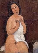 Amedeo Modigliani Nu assis a la chemise Sweden oil painting reproduction